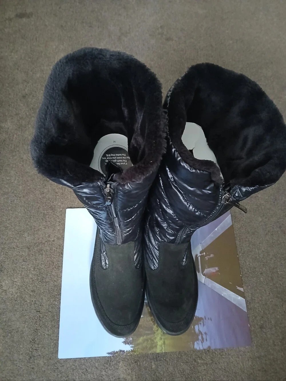 Pajar Women’s Black Winter Fur-Lined Mid-Calf Boots Size EU 40